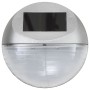 Runde LED-Solar-Außenwandleuchten, 24 Stück, Silber von vidaXL, Außenbeleuchtung - Ref: Foro24-277140, Preis: 104,58 €, Rabat...