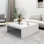 Mesa de centro madera contrachapada blanco 100x100x35 cm de vidaXL, Mesas de centro - Ref: Foro24-808567, Precio: 73,73 €, De...