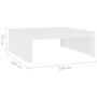 Mesa de centro madera contrachapada blanco 100x100x35 cm de vidaXL, Mesas de centro - Ref: Foro24-808567, Precio: 76,16 €, De...