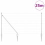 Reja con postes Plateado 1 x 25 m Acero