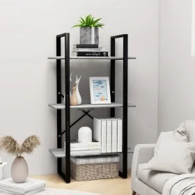 Concrete gray plywood storage shelf 60x30x105 cm by vidaXL, Bookcases and shelves - Ref: Foro24-806511, Price: 42,16 €, Disco...