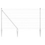Reja con postes Plateado 1 x 25 m Acero