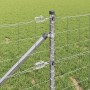 Reja con postes Plateado 1 x 25 m Acero