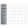 Reja con postes Plateado 1 x 25 m Acero