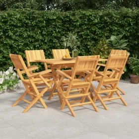 Garden dining set 7 pieces solid teak wood by vidaXL, Garden sets - Ref: Foro24-3155010, Price: 592,22 €, Discount: %