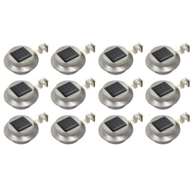 Lámparas solares redondas de exterior 12 uds LED 12 cm de vidaXL, Iluminación de exterior - Ref: Foro24-277135, Precio: 98,70...