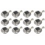 Lámparas solares redondas de exterior 12 uds LED 12 cm