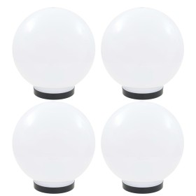 Lámparas de bola LED 4 unidades esféricas PMMA 25 cm