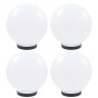 Lámparas de bola LED 4 unidades esféricas PMMA 25 cm de vidaXL, Iluminación de exterior - Ref: Foro24-277142, Precio: 80,63 €...