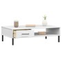 OSLO Couchtisch, Metallbeine, massives weißes Kiefernholz von vidaXL, Couchtisch - Ref: Foro24-351038, Preis: 55,91 €, Rabatt: %