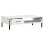 Mesa de centro patas de metal OSLO madera maciza pino blanco de vidaXL, Mesas de centro - Ref: Foro24-351038, Precio: 55,88 €...