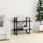 2-tier solid black pine wood shelf 80x30x70 cm by vidaXL, Bookcases and shelves - Ref: Foro24-806456, Price: 38,27 €, Discoun...