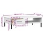 OSLO Couchtisch, Metallbeine, massives weißes Kiefernholz von vidaXL, Couchtisch - Ref: Foro24-351038, Preis: 55,91 €, Rabatt: %