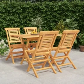 5-teiliges Garten-Essset aus massivem Teakholz von vidaXL, Gartensets - Ref: Foro24-3154999, Preis: 471,59 €, Rabatt: %