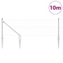 Reja con postes Plateado 0.6 x 10 m Acero