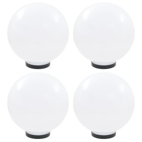 Lámparas de bola LED 4 unidades esféricas PMMA 30 cm