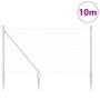 Reja con postes Plateado 1.2 x 10 m Acero