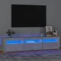 TV stand with LED lights in concrete gray, 180x35x40 cm by vidaXL, TV Furniture - Ref: Foro24-3152757, Price: 121,56 €, Disco...