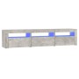 TV-Möbel mit betongrauen LED-Leuchten 180x35x40 cm von vidaXL, TV-Möbel - Ref: Foro24-3152757, Preis: 121,10 €, Rabatt: %