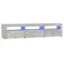 TV stand with LED lights in concrete gray, 180x35x40 cm by vidaXL, TV Furniture - Ref: Foro24-3152757, Price: 121,56 €, Disco...