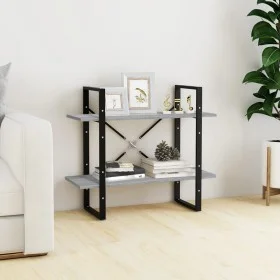 Estantería 2 niveles contrachapada gris Sonoma 80x30x70 cm by vidaXL, Bookcases and shelves - Ref: Foro24-821313, Price: 32,8...