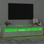 TV stand with LED lights in concrete gray, 180x35x40 cm by vidaXL, TV Furniture - Ref: Foro24-3152757, Price: 121,56 €, Disco...