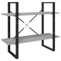 Estantería 2 niveles contrachapada gris Sonoma 80x30x70 cm by vidaXL, Bookcases and shelves - Ref: Foro24-821313, Price: 32,8...
