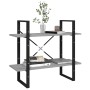 Regal 2-stufiges Schichtholzregal in Grau Sonoma 80x30x70 cm von vidaXL, Bücherregale und Regale - Ref: Foro24-821313, Preis:...