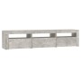 TV-Möbel mit betongrauen LED-Leuchten 180x35x40 cm von vidaXL, TV-Möbel - Ref: Foro24-3152757, Preis: 121,10 €, Rabatt: %