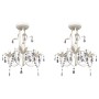Kristallkronleuchter 2 Einheiten elegant weiß von vidaXL, Kronleuchter - Ref: Foro24-278738, Preis: 92,02 €, Rabatt: %