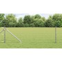 Reja con postes Plateado 0.4 x 50 m Acero