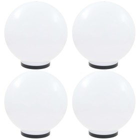 Lámparas de bola LED 4 unidades esféricas PMMA 40 cm de vidaXL, Iluminación de exterior - Ref: Foro24-277144, Precio: 214,04 ...