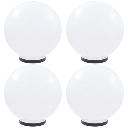 Lámparas de bola LED 4 unidades esféricas PMMA 40 cm de vidaXL, Iluminación de exterior - Ref: Foro24-277144, Precio: 214,04 ...