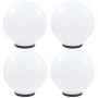 Lámparas de bola LED 4 unidades esféricas PMMA 40 cm de vidaXL, Iluminación de exterior - Ref: Foro24-277144, Precio: 214,04 ...