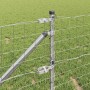 Reja con postes Plateado 0.4 x 50 m Acero