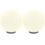 Lámparas de bola LED 4 unidades esféricas PMMA 40 cm de vidaXL, Iluminación de exterior - Ref: Foro24-277144, Precio: 214,04 ...