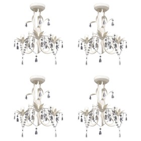 Crystal chandeliers 4 units elegant white by vidaXL, chandeliers - Ref: Foro24-278739, Price: 184,55 €, Discount: %