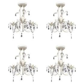 Kristallleuchter 4 Einheiten elegant weiß von vidaXL, Kronleuchter - Ref: Foro24-278739, Preis: 188,37 €, Rabatt: %