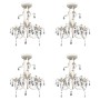 Kristallleuchter 4 Einheiten elegant weiß von vidaXL, Kronleuchter - Ref: Foro24-278739, Preis: 184,55 €, Rabatt: %