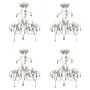 Lámparas de araña de cristal 4 unidades blanco elegante de vidaXL, Lámparas de araña - Ref: Foro24-278739, Precio: 181,12 €, ...