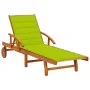Tumbona de jardín con cojín madera maciza de acacia de vidaXL, Tumbonas - Ref: Foro24-3061613, Precio: 245,76 €, Descuento: %