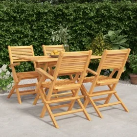 5-teiliges Garten-Essset aus massivem Teakholz von vidaXL, Gartensets - Ref: Foro24-3155013, Preis: 425,38 €, Rabatt: %