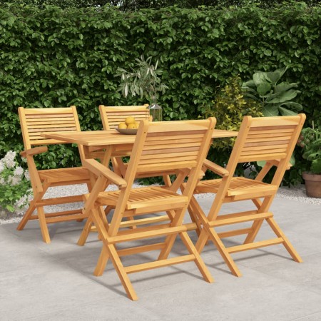 5-teiliges Garten-Essset aus massivem Teakholz von vidaXL, Gartensets - Ref: Foro24-3155013, Preis: 428,41 €, Rabatt: %