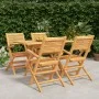 Juego de comedor para jardín 5 piezas madera maciza de teca de vidaXL, Conjuntos de jardín - Ref: Foro24-3155013, Precio: 424...