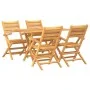 Juego de comedor para jardín 5 piezas madera maciza de teca de vidaXL, Conjuntos de jardín - Ref: Foro24-3155013, Precio: 424...
