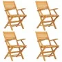 Juego de comedor para jardín 5 piezas madera maciza de teca de vidaXL, Conjuntos de jardín - Ref: Foro24-3155013, Precio: 424...