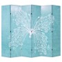 Biombo divisor plegable 228x170 cm mariposa azul
