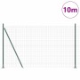 Reja con postes Verde 1.5 x 10 m Acero