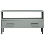 OSLO coffee table metal legs solid gray wood 85x50x45 cm by vidaXL, Coffee table - Ref: Foro24-351034, Price: 64,98 €, Discou...