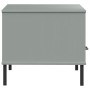 OSLO coffee table metal legs solid gray wood 85x50x45 cm by vidaXL, Coffee table - Ref: Foro24-351034, Price: 64,98 €, Discou...